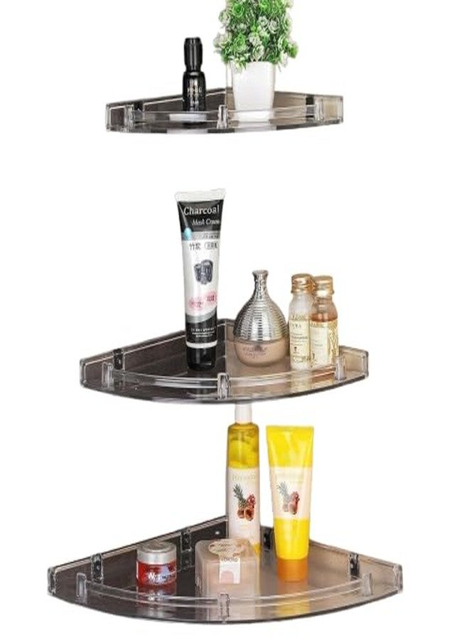 Aimko 3 Piece Unbreakable Wall Organizer Shelf Set | Multipurpose Bathroom & Kitchen Storage Rack | Space Saving Wall Mounted Shelves for Toiletries, Spices, Décor & Home Organization - Image 1